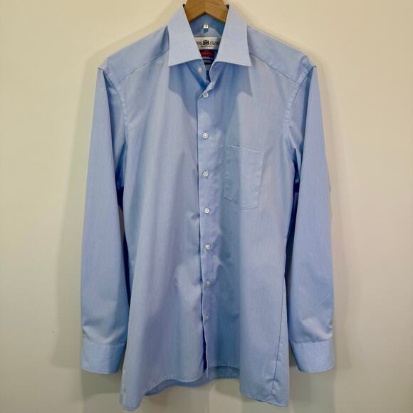 Royal Class Selection Slim Fit Button Down Shirt Medium 100% Cotton - Picture 1 of 10